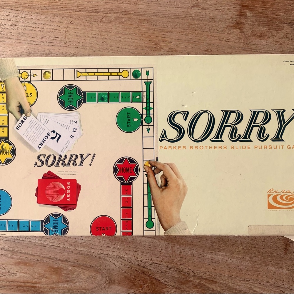 Sorry! (1964) Vintage board game - by Parker Brothers